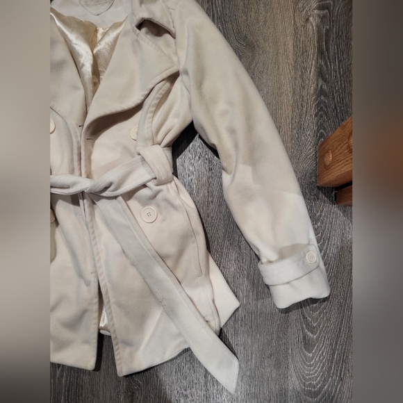 JOU JOU cream double breasted peacoat - Picture 13 of 16